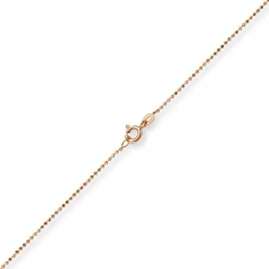 1mm Kugelkette diamantiert Kette Goldkette Halskette aus 750 Gold Rotgold, 50cm