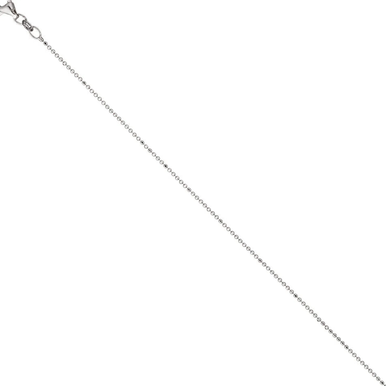 1,2mm Kugelkette diamantiert Kette Halskette Collier aus 925 Silber, 38cm