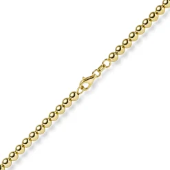 4mm Kugelkette Halskette Collier aus 585 Gold Gelbgold glatt glänzend 50cm