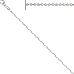 1,4mm Kugelkette Kette Collier Halskette aus echtem 925 Silber 45cm