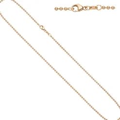 2,0mm Kugelkette Kette Halskette Collier Goldkette 585 Gold Rotgold 50cm