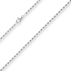 3mm Kugelkette Silberkette Collier Halskette aus 925 Silber 70cm