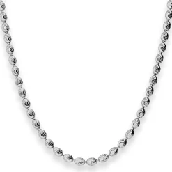 3,9mm Kugelkette Silberkette Collier Halskette aus 925 Silber rhodiniert 45cm