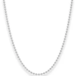 2,5mm Kugelkette Silberkette Collier Halskette aus 925 Silber rhodiniert 60cm