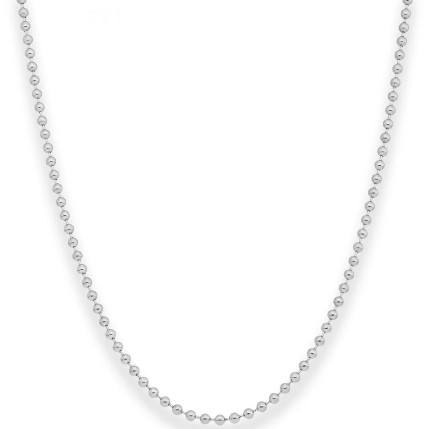 2,5mm Kugelkette Silberkette Collier Halskette aus 925 Silber rhodiniert 60cm