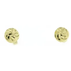 6mm Kugel Ohrstecker Stecker Ohrschmuck 750 Gold Gelbgold diamantiert