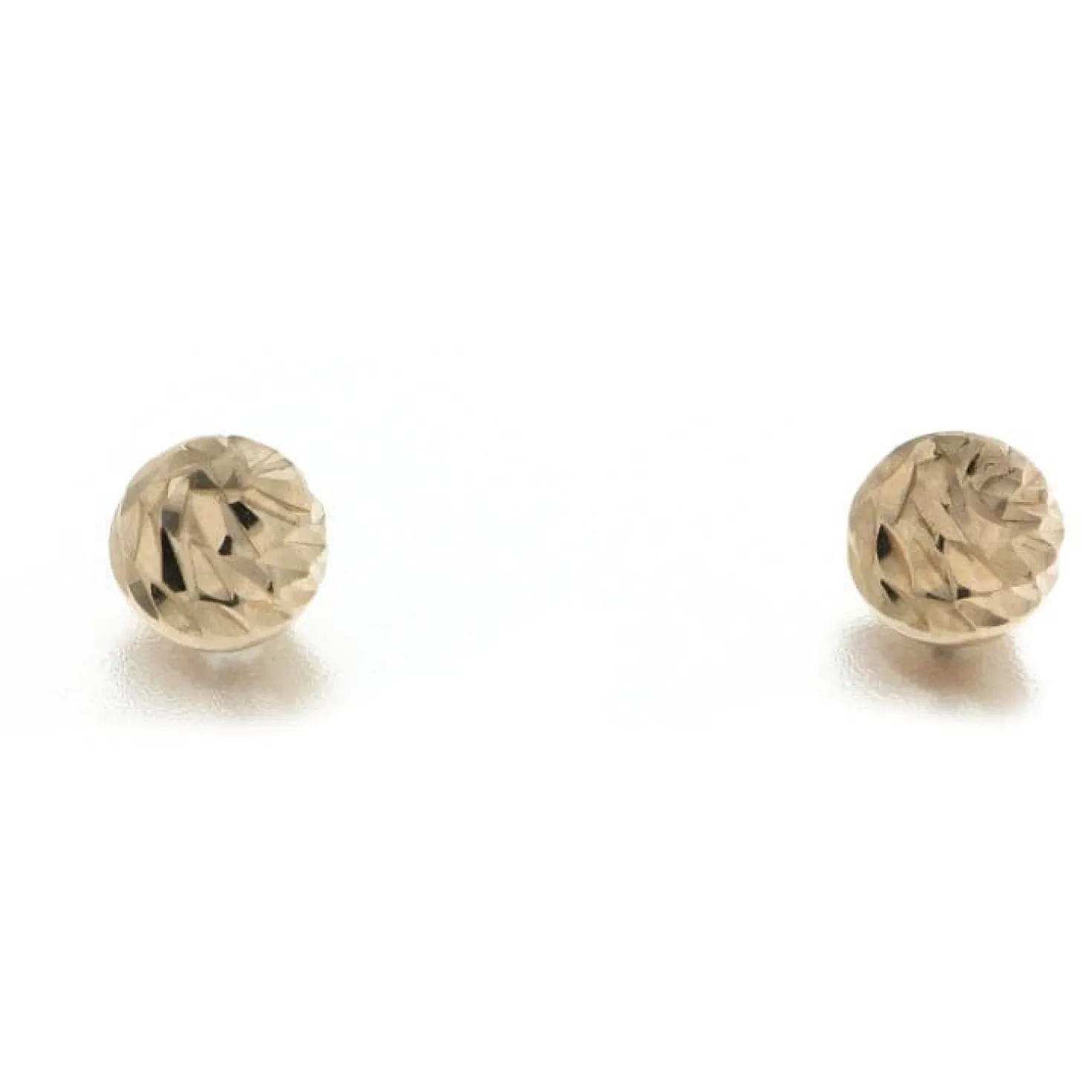 6mm Kugel Ohrstecker Stecker Ohrschmuck 750 Gold Rotgold diamantiert