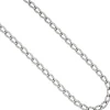 7,3mm Lang-Panzerkette Kette Halskette Silberkette Halsschmuck, 925 Silber, 45cm