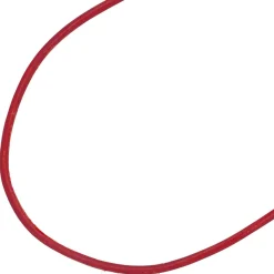 2mm Ledercollier Collier rot, Karabiner aus 925 Silber, Damen, 42cm