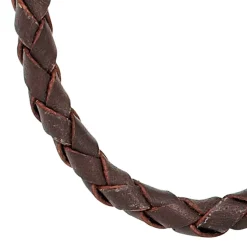 4,1mm Lederkette Kette Halskette Halsschmuck braun 925 Silber 45cm