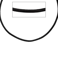 2mm Lederkette Lederband, schwarz, Karabiner 925 Silber, Unisex, 50cm