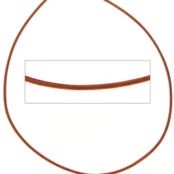 2mm Lederschnur Lederkette aus orangenem Leder Lederschmuck, 100cm
