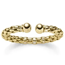 8,5mm Lotus-Armspange offener Armreif aus 585 Gold Gelbgold 58,5x45mm