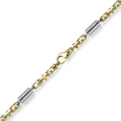 7mm Monte Carlo Armband aus 750 Gold Gelbgold Weißgold massiv bicolor 21cm