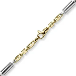 5,5mm Monte Carlo Armband 585 Gold Gelbgold Weißgold massiv bicolor 21cm Herren