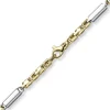 4,5mm Monte Carlo Armband 585 Gold Gelbgold Weißgold massiv bicolor 21cm Herren