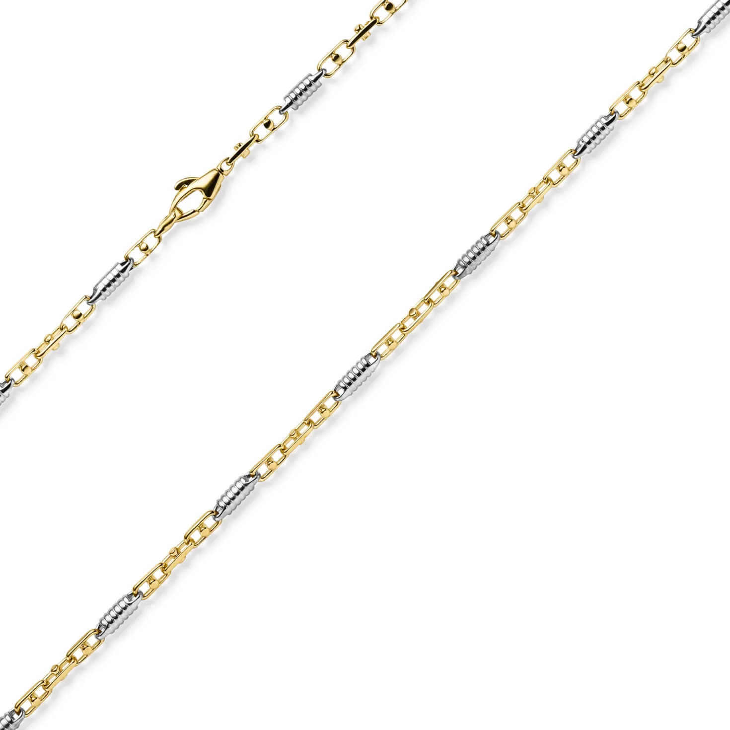 2,5mm Monte Carlo Kette Halskette aus 585 Gold Gelbgold Weißgold massiv 55cm