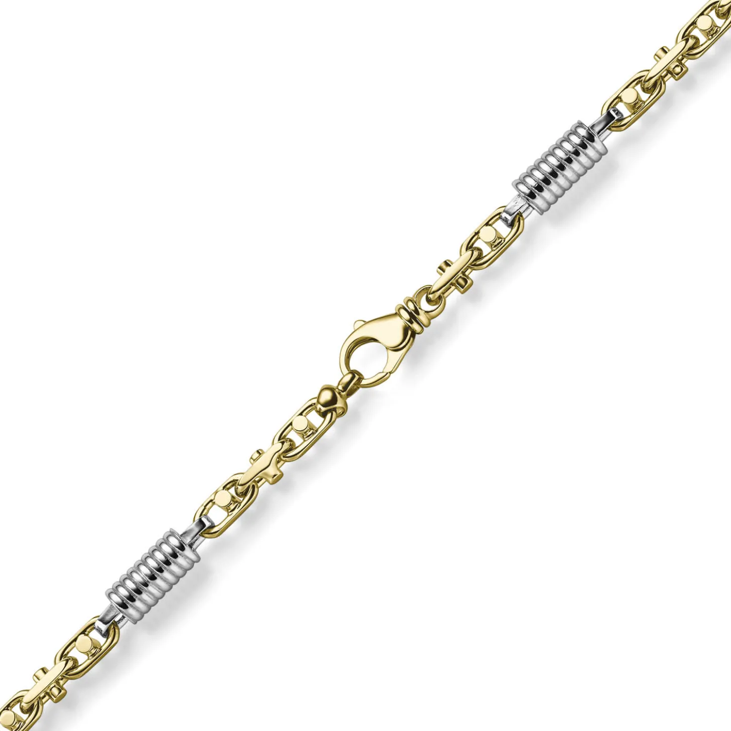 7mm Monte Carlo Kette Halskette 585 Gold Gelbgold Weißgold massiv bicolor 60cm