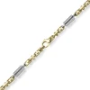 7mm Monte Carlo Kette Halskette 750 Gold Gelbgold Weißgold massiv bicolor 70cm