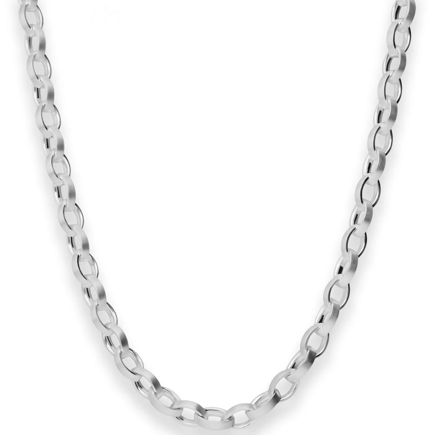 6mm Nautica-Kette Silberkette Collier Halskette aus 925 Silber matt 42cm