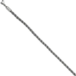 2,9mm Nylonkordel graue Kette aus Edelstahl Halsschmuck, 80cm