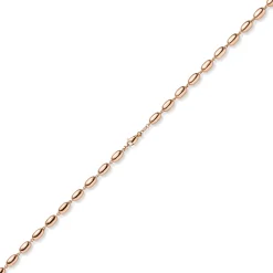 6,5mm Oliven-Kette Halskette Collier aus 585 Gold Rotgold glänzend 50cm