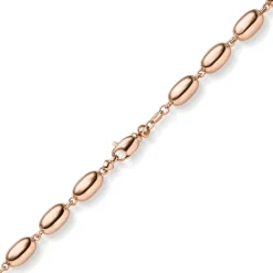 6,5mm Oliven-Kette Halskette Collier aus 585 Gold Rotgold glänzend 50cm