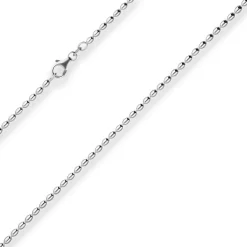 2,3mm Oliven-Kette Silberkette Collier Halskette aus 925 Silber 50cm