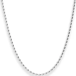 2,3mm Oliven-Kette Silberkette Collier Halskette aus 925 Silber 50cm
