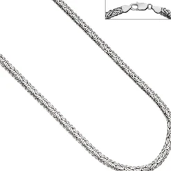 7mm ovale Königskette Kette Collier Halskette Halsschmuck aus 925 Silber, 45cm