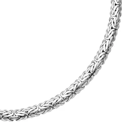 7mm ovale Königskette Kette Collier Halskette Halsschmuck aus 925 Silber, 45cm