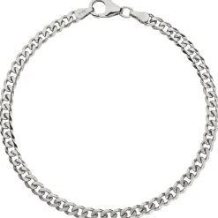 3,6mm Panzerarmband Armband Armkette aus 925 Silber rhodiniert 19cm