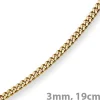 3mm Panzerarmband Armband Armkette, 750 Gold Gelbgold, 19cm, Unisex