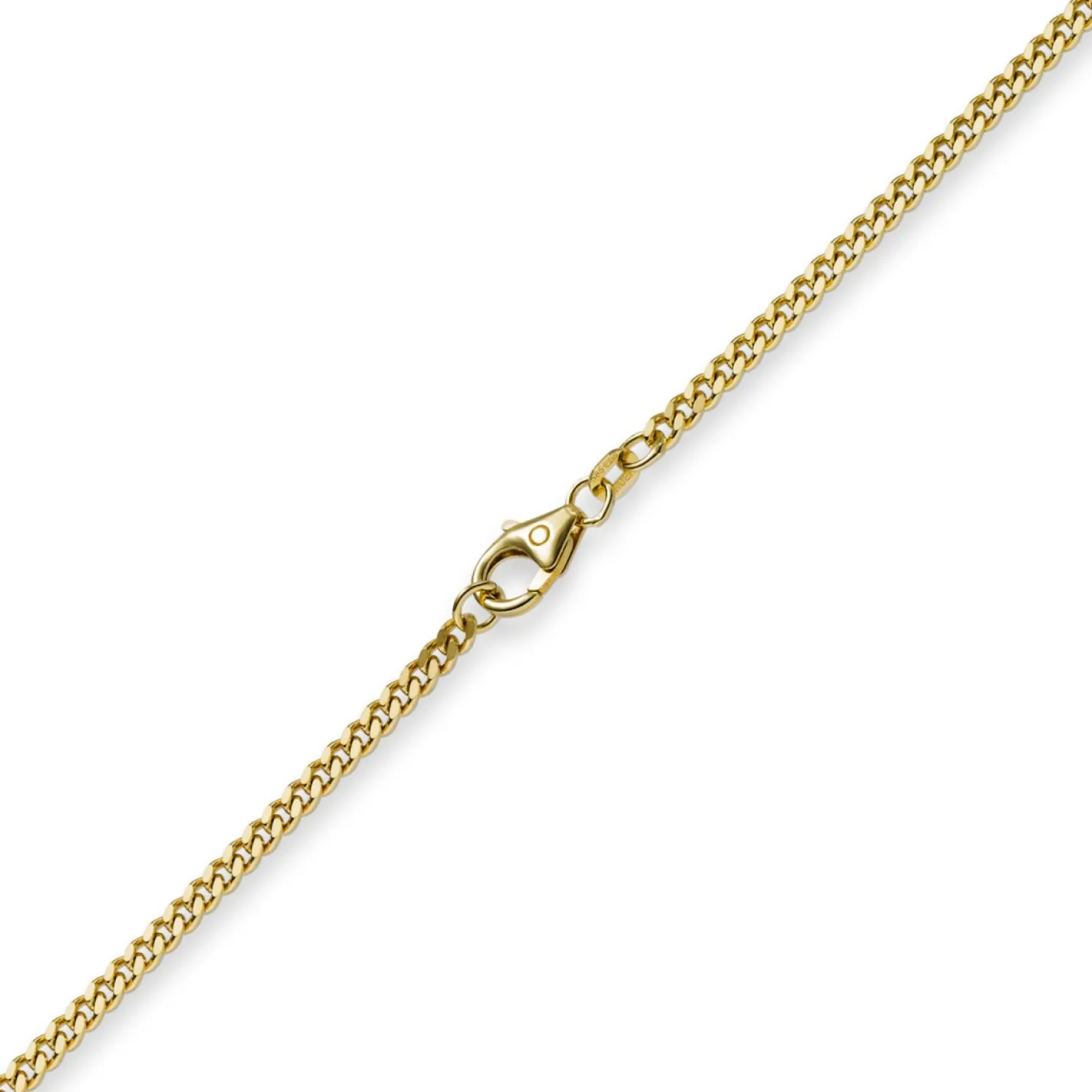 2,5mm Panzerarmband Armband Armkette, 585 Gold Gelbgold, 21cm, Unisex