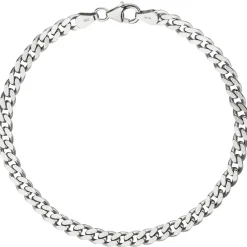 4,6mm Panzer-Armband Armkette Armschmuck aus 925 Silber rhodiniert 21cm Herren