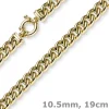 10,5mm Panzer-Armband Panzerkette aus 585 Gold Gelbgold 19cm Armkette Armschmuck