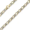 8mm Panzer-Figaro Phantasie Armband Armschmuck aus 585 Gelbgold & Weißgold 21cm
