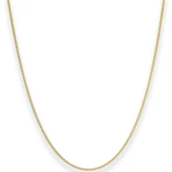 1,4mm Panzerkette Collier Halskette aus 333 Gold Gelbgold 38cm mit Zwischenöse
