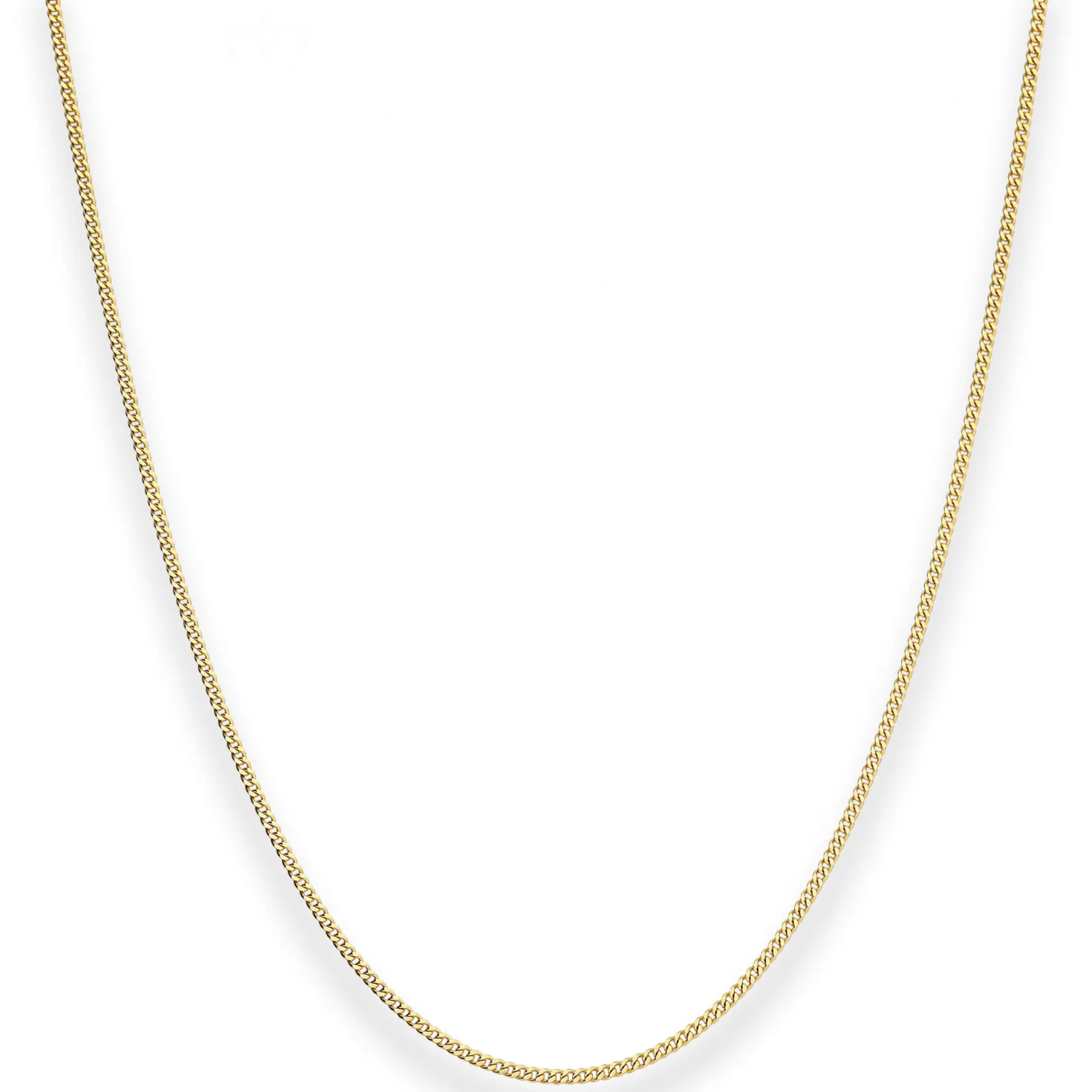1,4mm Panzerkette Collier Halskette aus 333 Gold Gelbgold 36cm mit Zwischenöse
