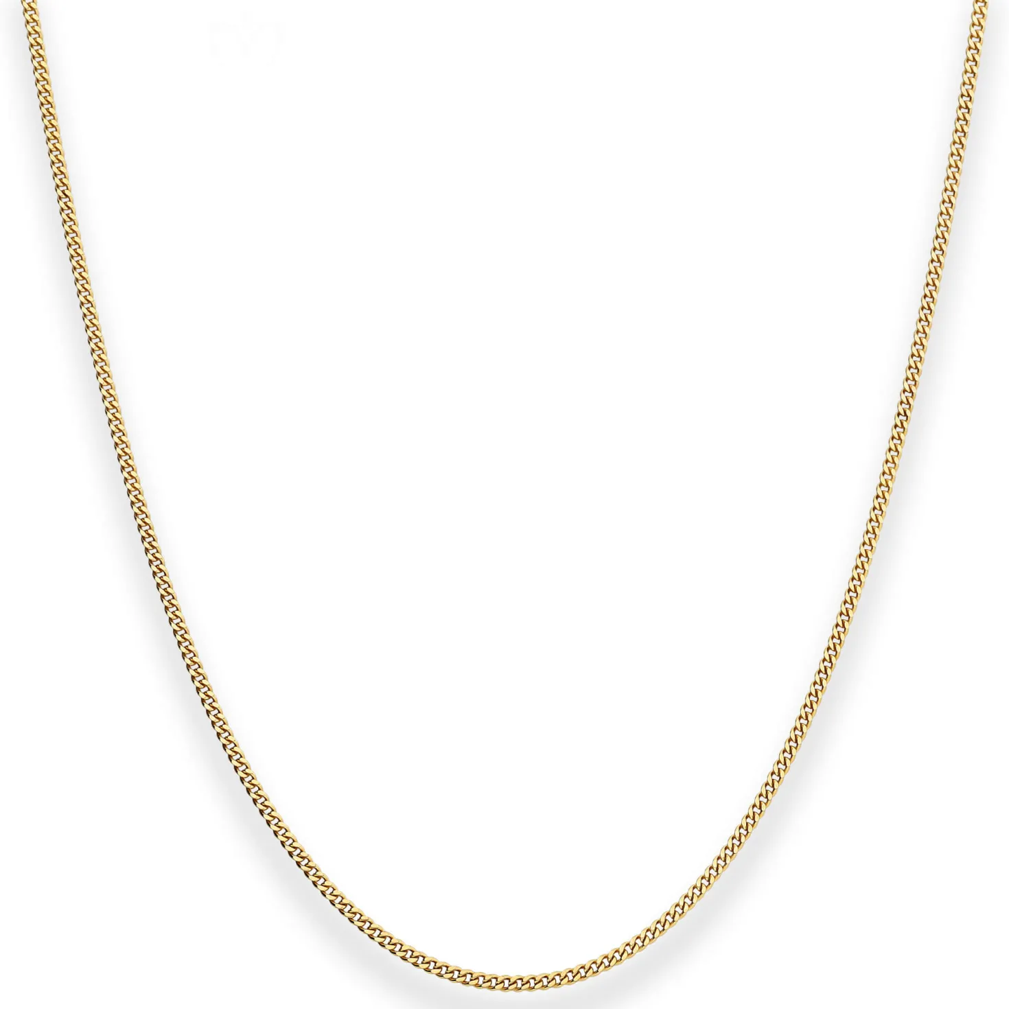 1,6mm Panzerkette Collier Halskette aus 585 Gold Gelbgold 42cm mit Zwischenöse
