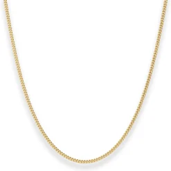 1,7mm Panzerkette Collier Halskette aus 585 Gold Gelbgold 38cm mit Zwischenöse