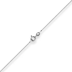0,8mm Panzerkette Collier Halskette aus 375 Gold Weißgold 38cm