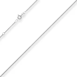 1,4mm Panzerkette Collier Halskette aus 585 Gold Weißgold 42cm mit Zwischenöse