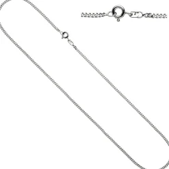 1,7mm Panzerkette Collier Halskette 925 Silber glänzend Damen, 36cm