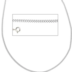 2mm Panzerkette Collier Halskette 925 Silber glänzend Damen, 45cm