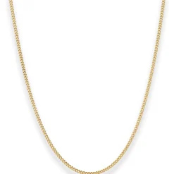 1,2mm Panzerkette Collier mit Zwischenöse Halskette aus 333 Gold Gelbgold 38cm