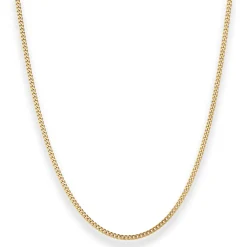 2,1mm Panzerkette Goldkette Collier Halskette aus 750 Gold Gelbgold 70cm