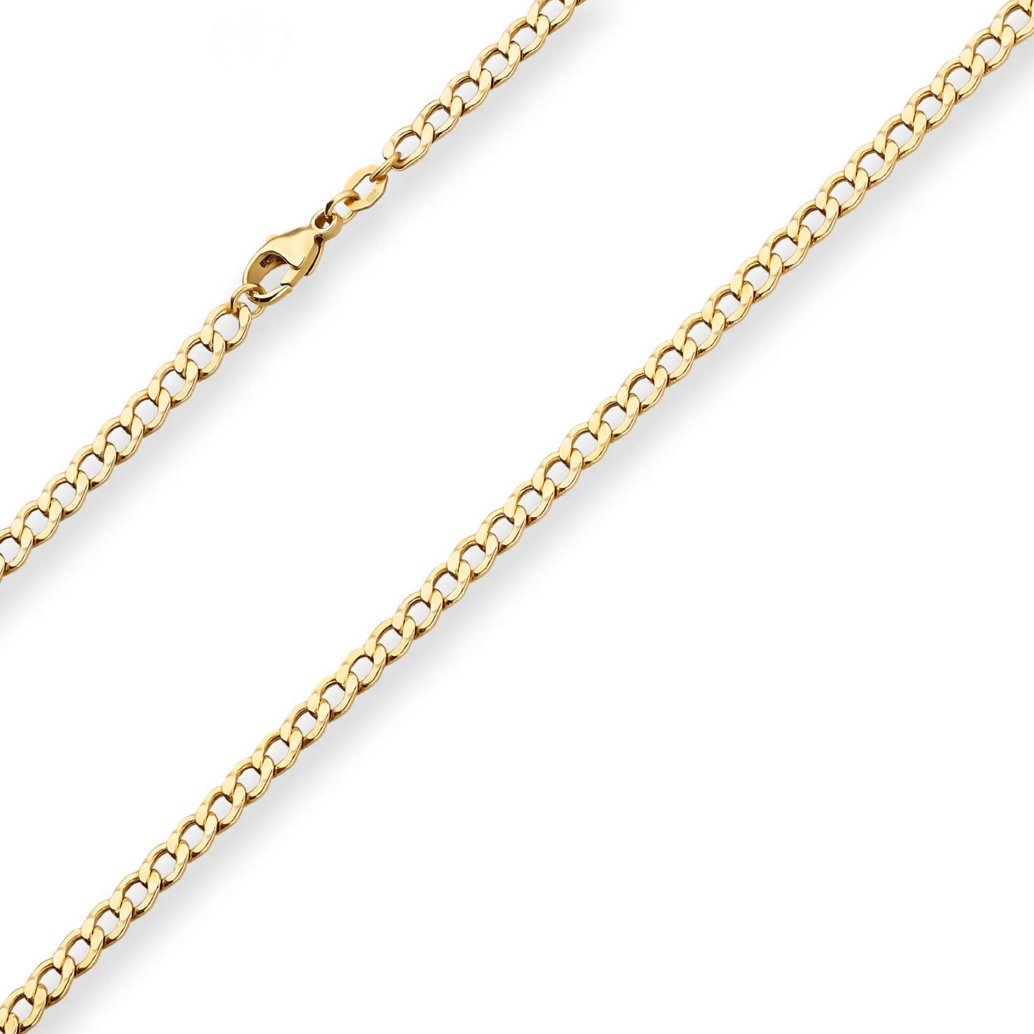 4,4mm Panzerkette Goldkette Collier Halskette aus 750 Gold Gelbgold 60cm