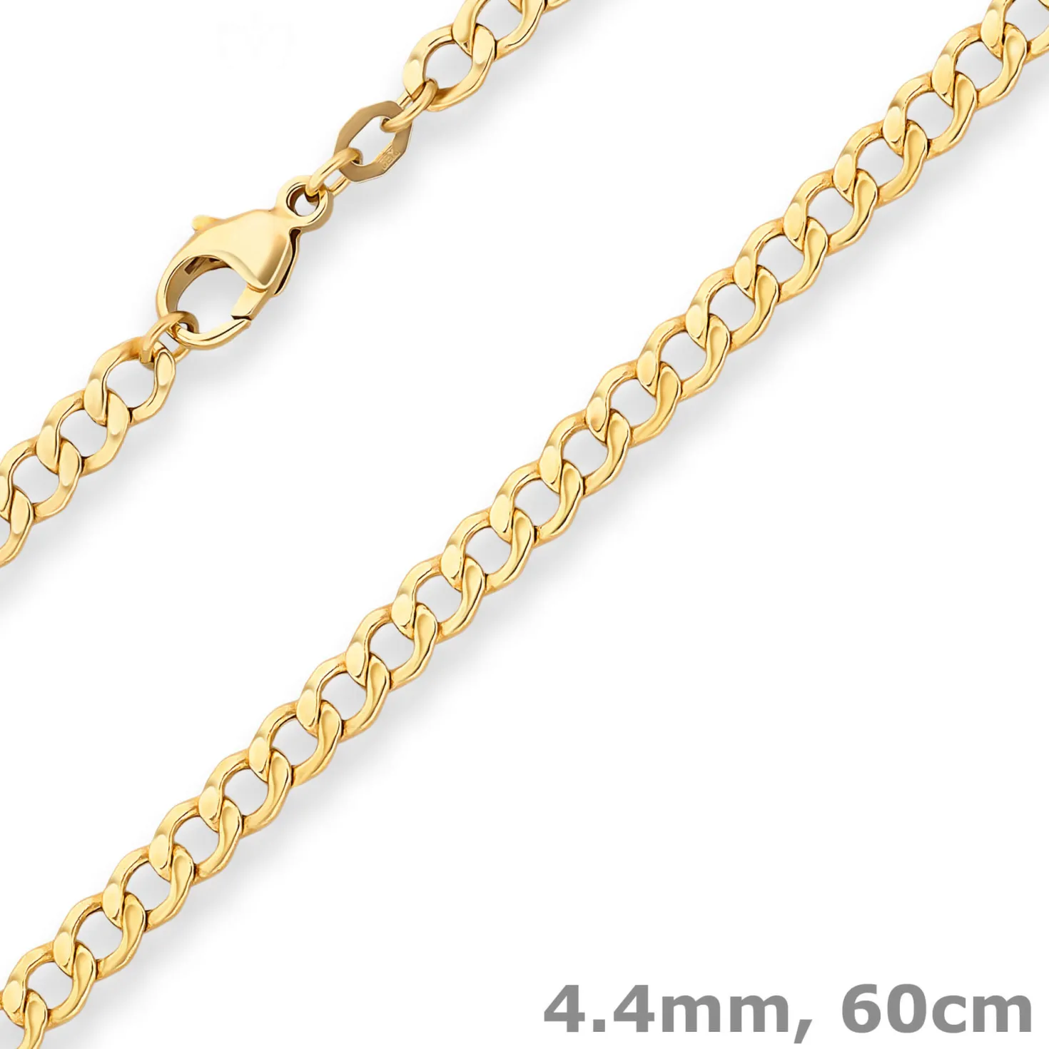 4,4mm Panzerkette Goldkette Collier Halskette aus 750 Gold Gelbgold 60cm