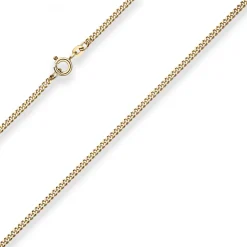 2,1mm Panzerkette Goldkette Collier Halskette aus 375 Gold Gelbgold 45cm